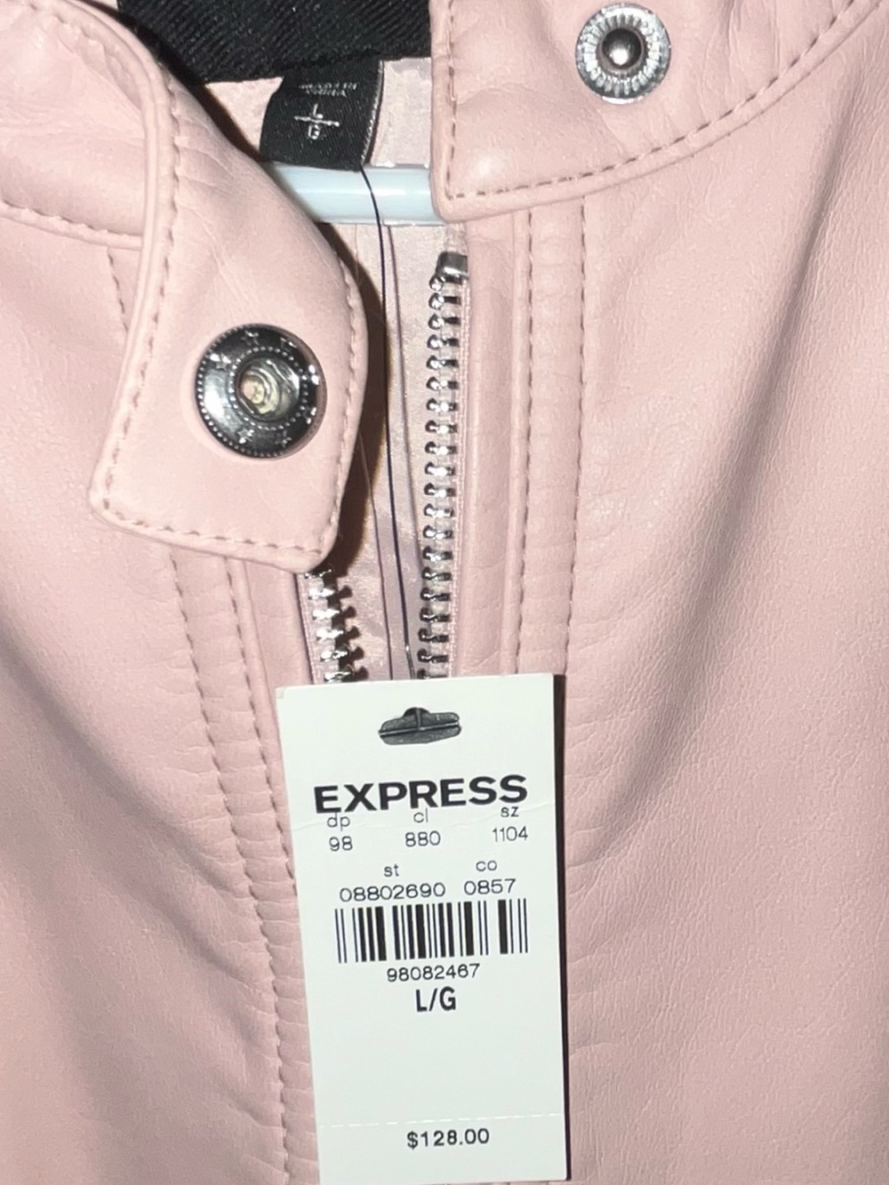 Express Women’s Pink Leather Jacket